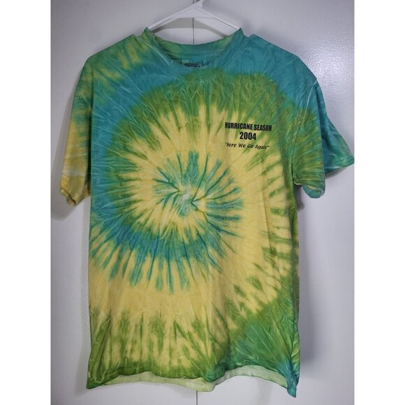 "I SURVIVED" HURRICANE SEASON 2004 Tie Dye T Shirt SZ M Charley Frances Ivan FL - Picture 3 of 9